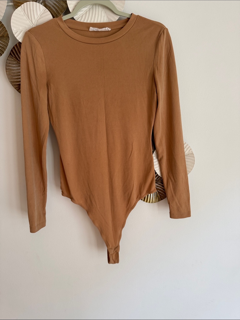 Elodie  Long Sleeve Brown Bodysuit size m